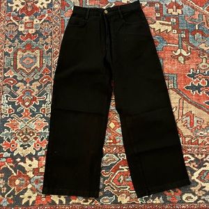 Los Angeles Apparel Thick black wide leg jeans